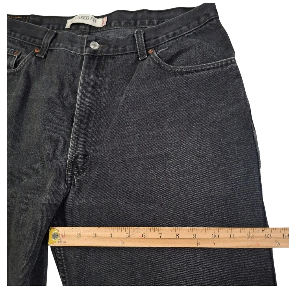 VTG Levis 550 Relaxed Fit Black Jeans Mens 40x29* Cotton Denim Tapered Leg Y2K